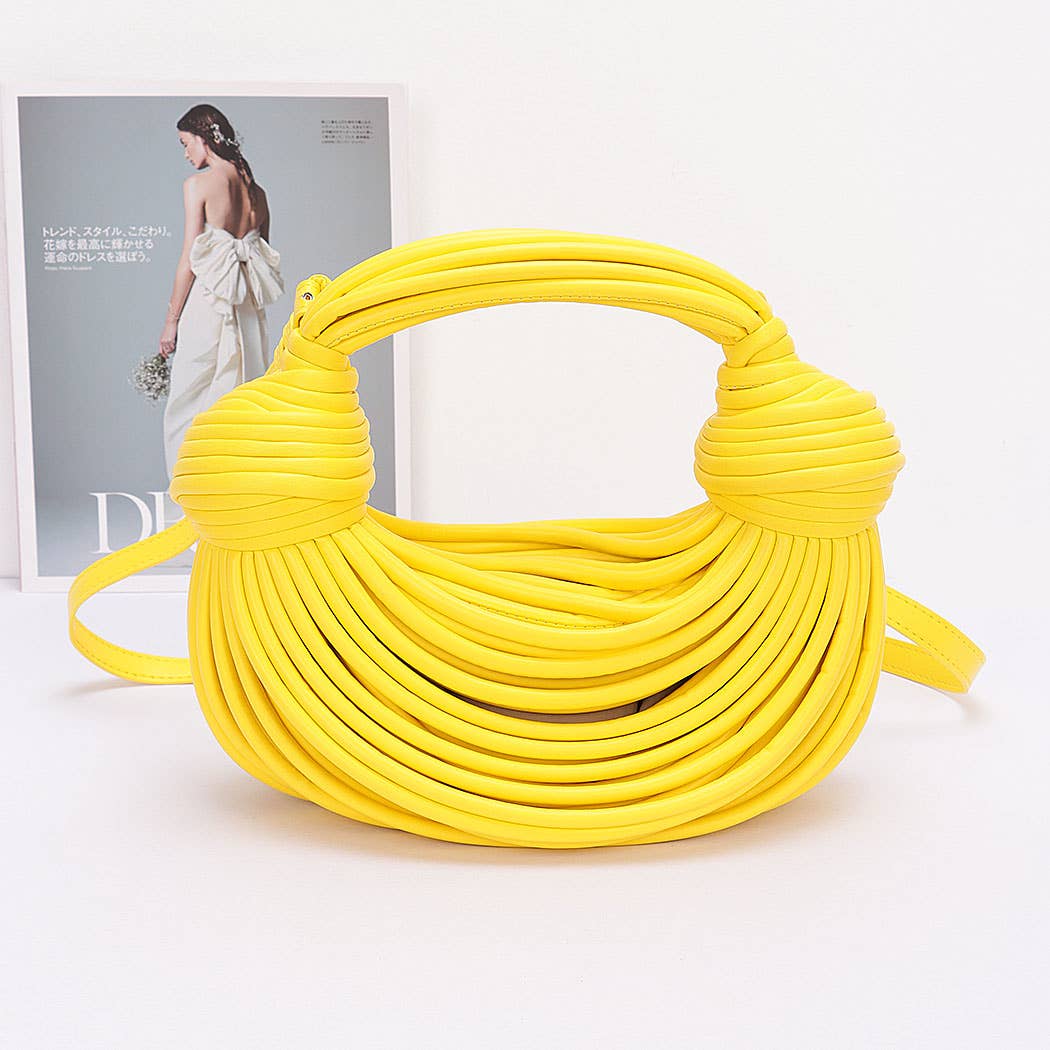 Faux Leather Rope Hobo Bag