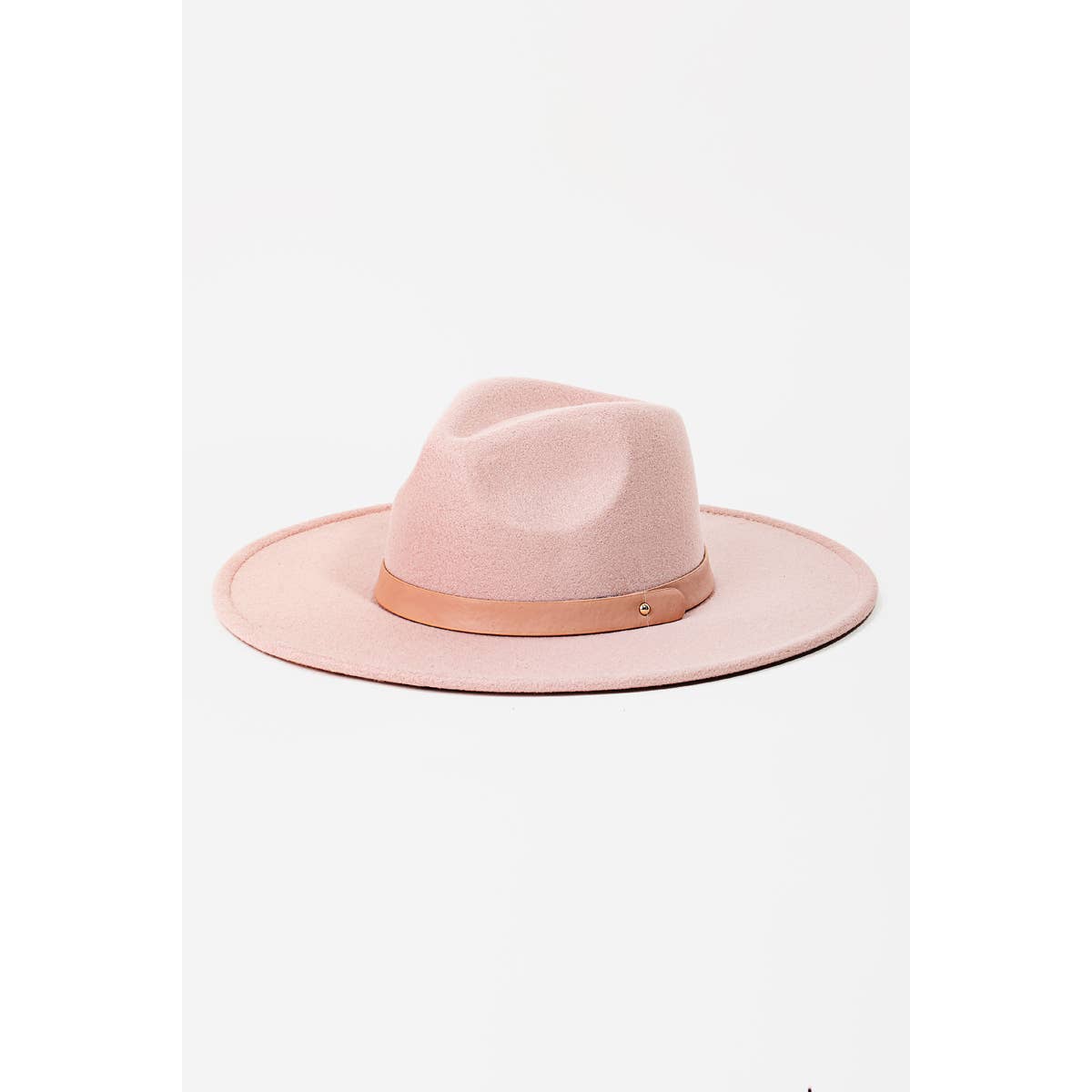 Leather Strap Fedora Hat