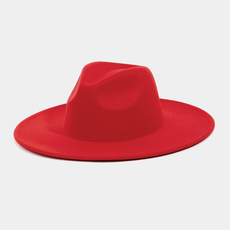 Flat Brim Fedora Fashion Hat