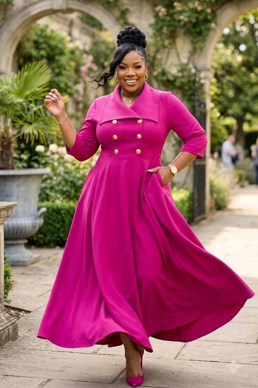 Double-Breasted Maxi Dress