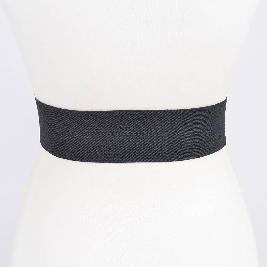 Color Metal V Buckle Elastic Belt