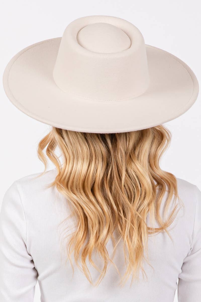 Flat Brim Pork Pie Fashion Hat