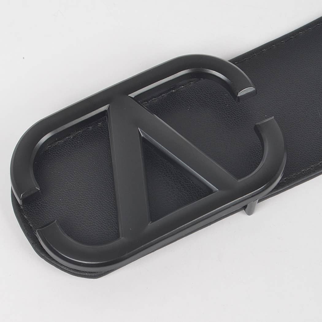 Color Metal V Buckle Elastic Belt