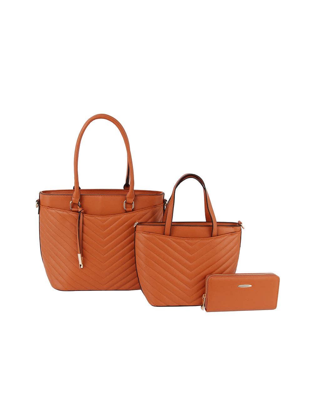 3 in 1 Quilted Work Tote Set: Green