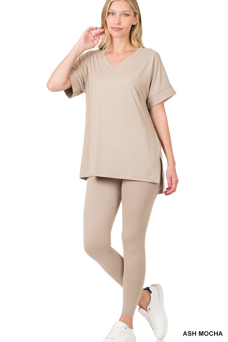 Cozy Girl V-Neck Loungewear Set