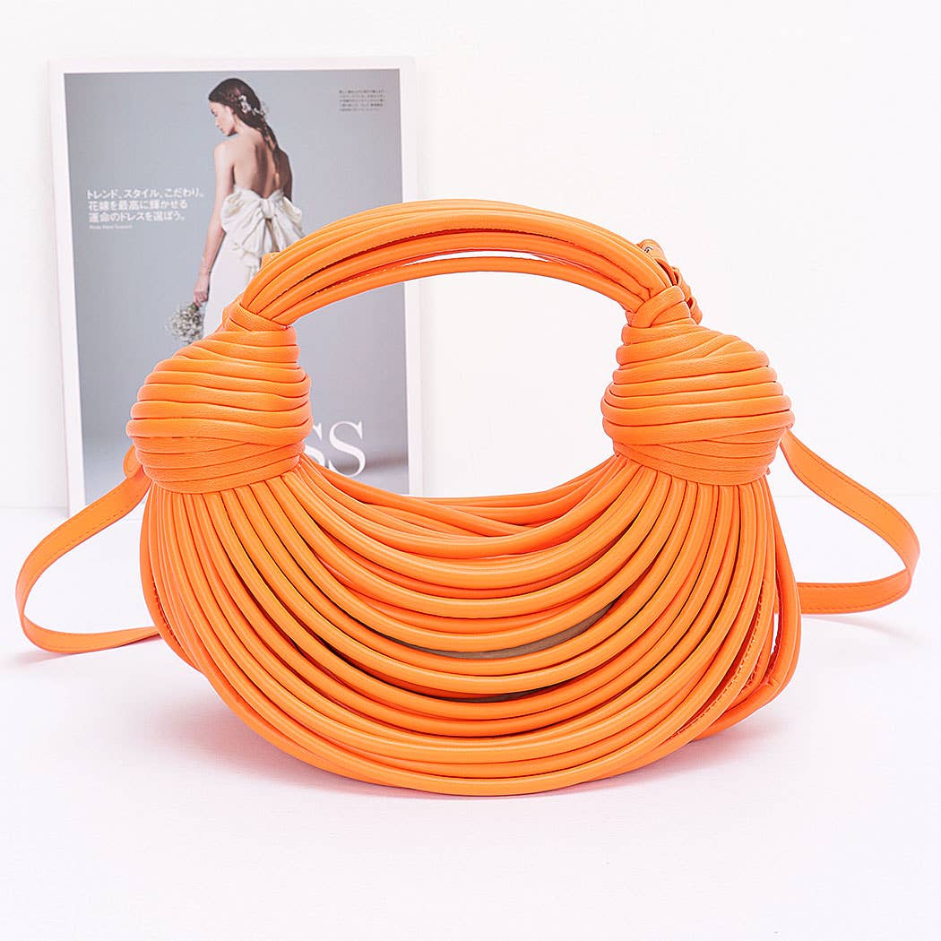 Faux Leather Rope Hobo Bag
