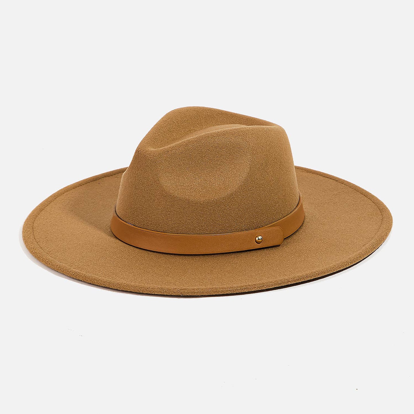 Leather Strap Fedora Hat