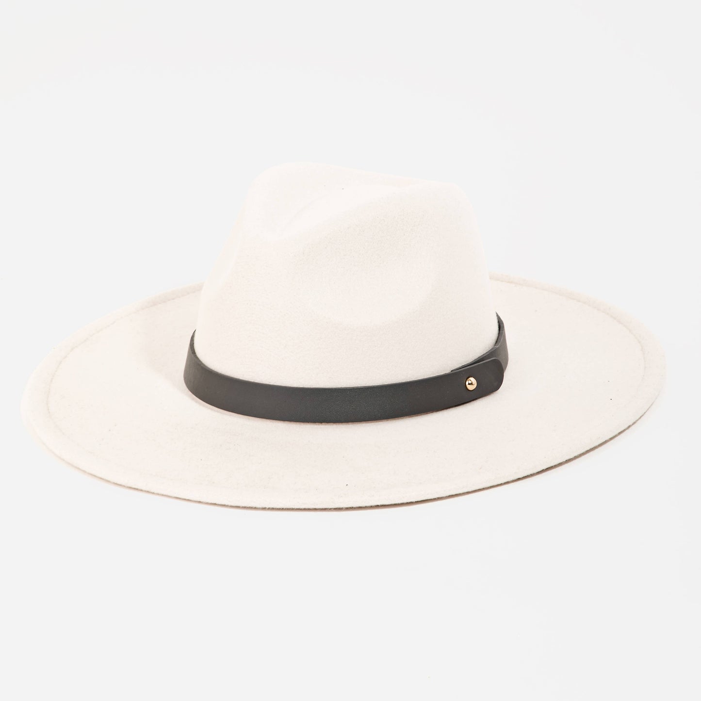 Leather Strap Fedora Hat