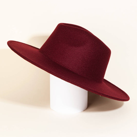 Flat Brim Fedora Fashion Hat