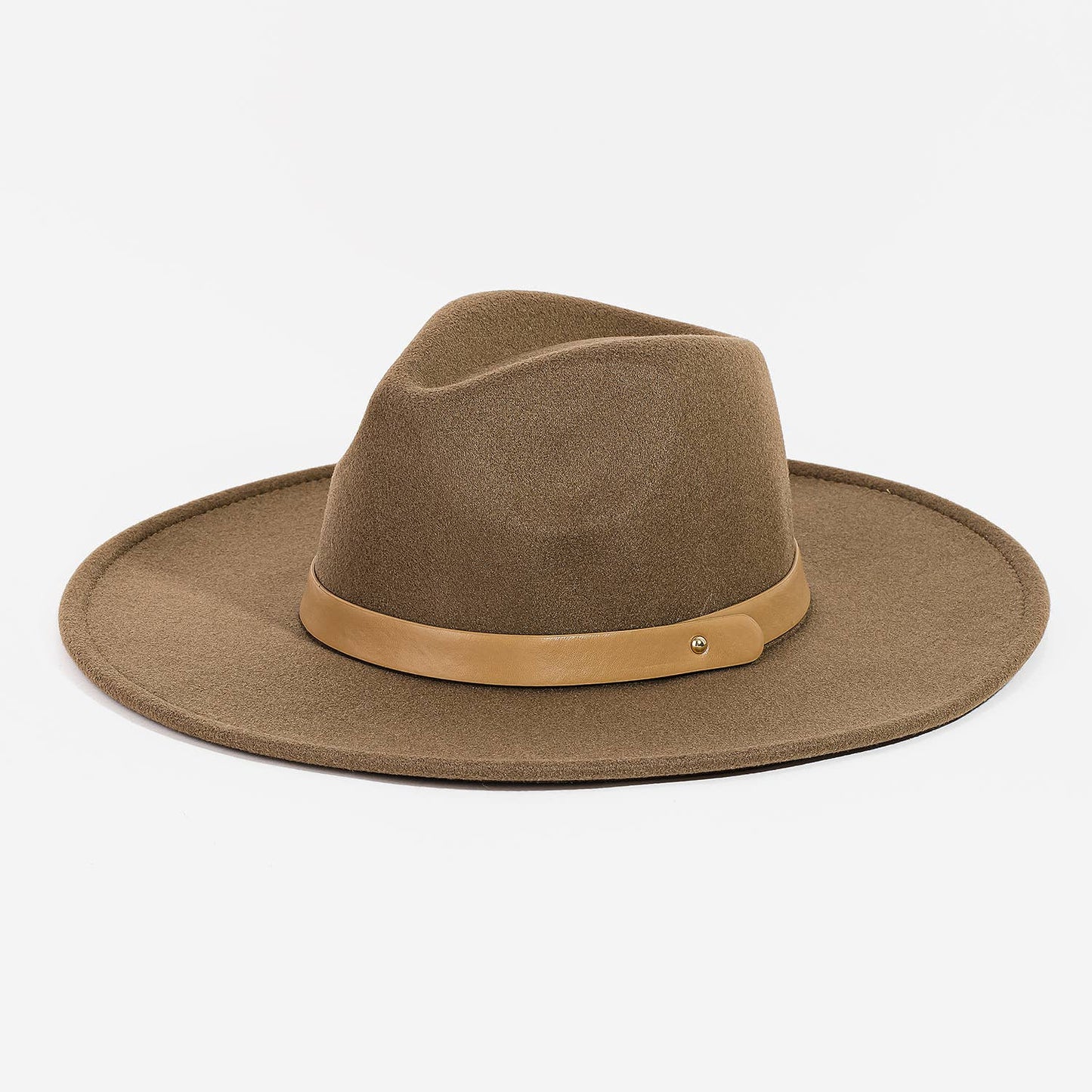 Leather Strap Fedora Hat