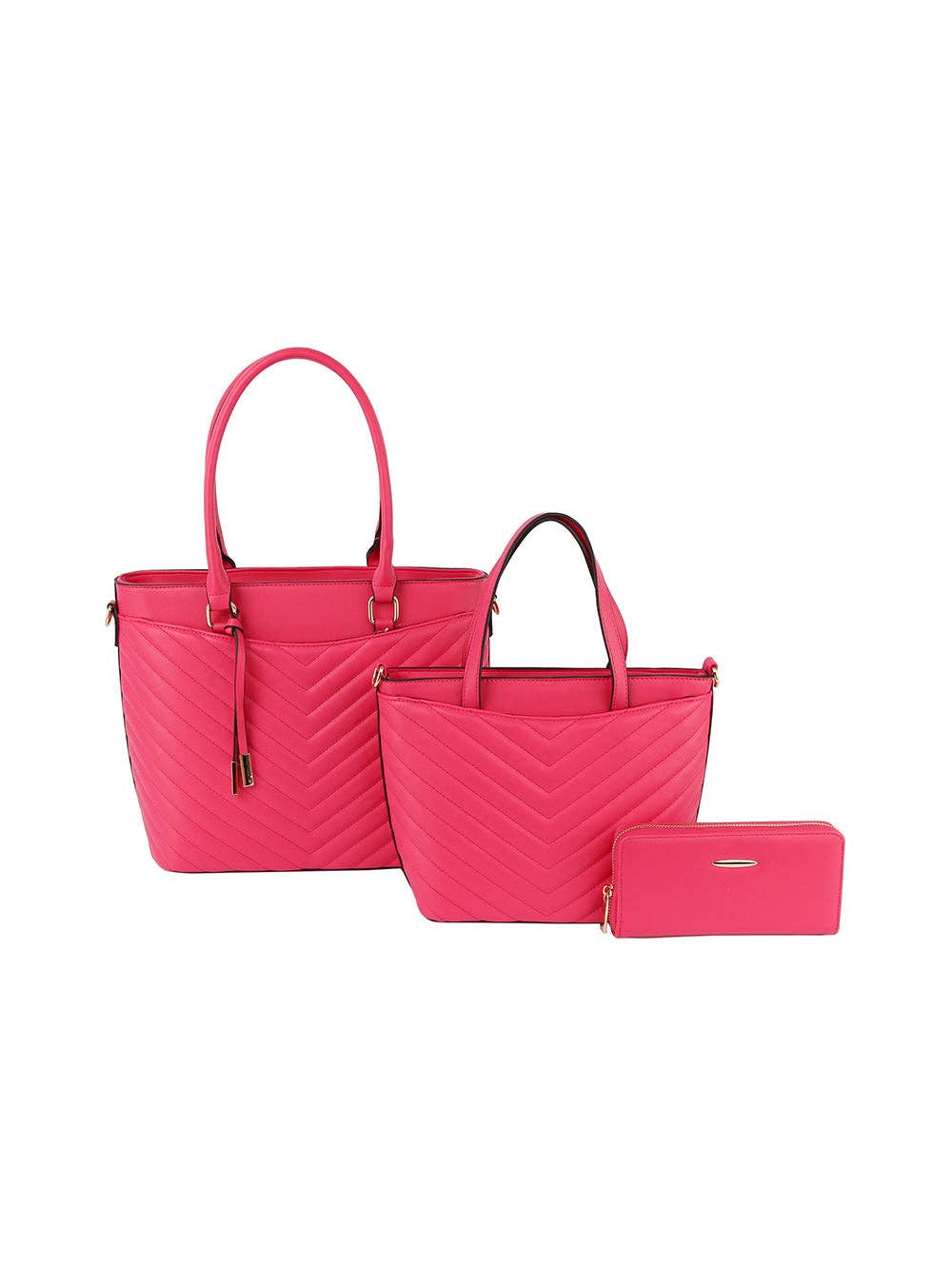 3 in 1 Quilted Work Tote Set: Green