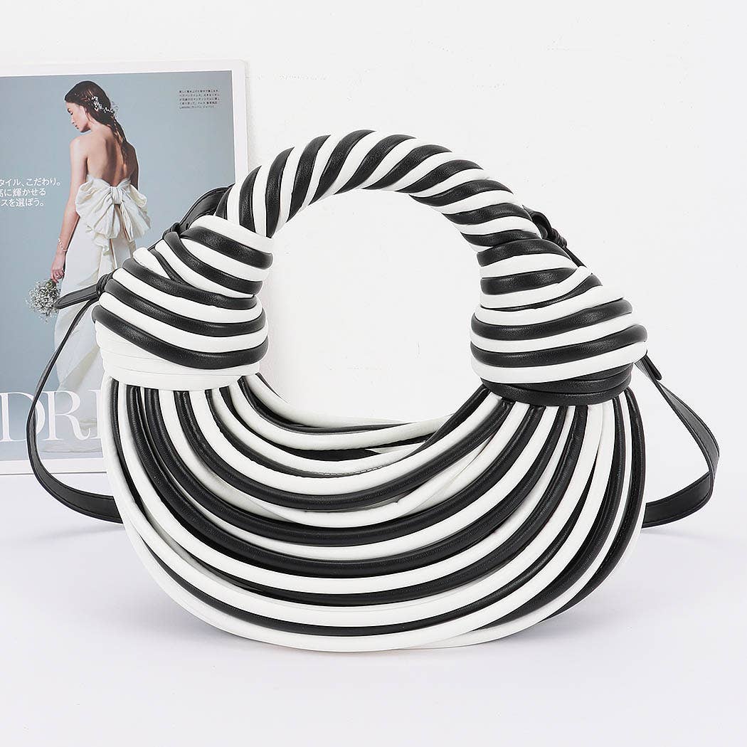 Faux Leather Rope Hobo Bag