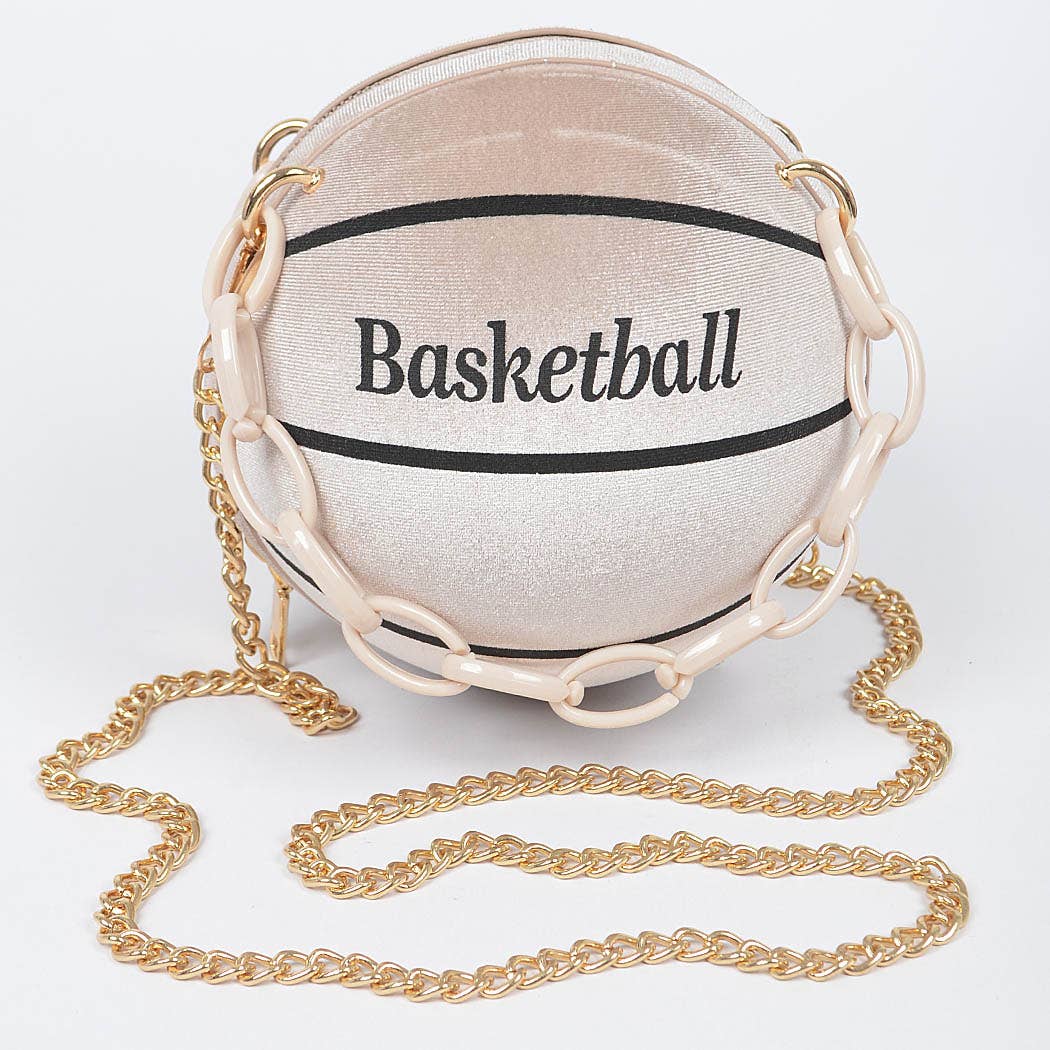 Velvet Small Basketball Bag W/plastic Chain: Green