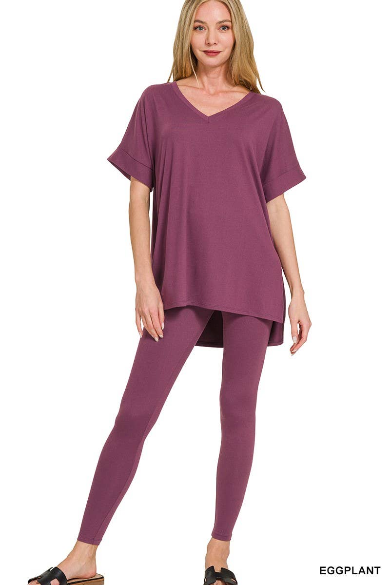 Cozy Girl V-Neck Loungewear Set