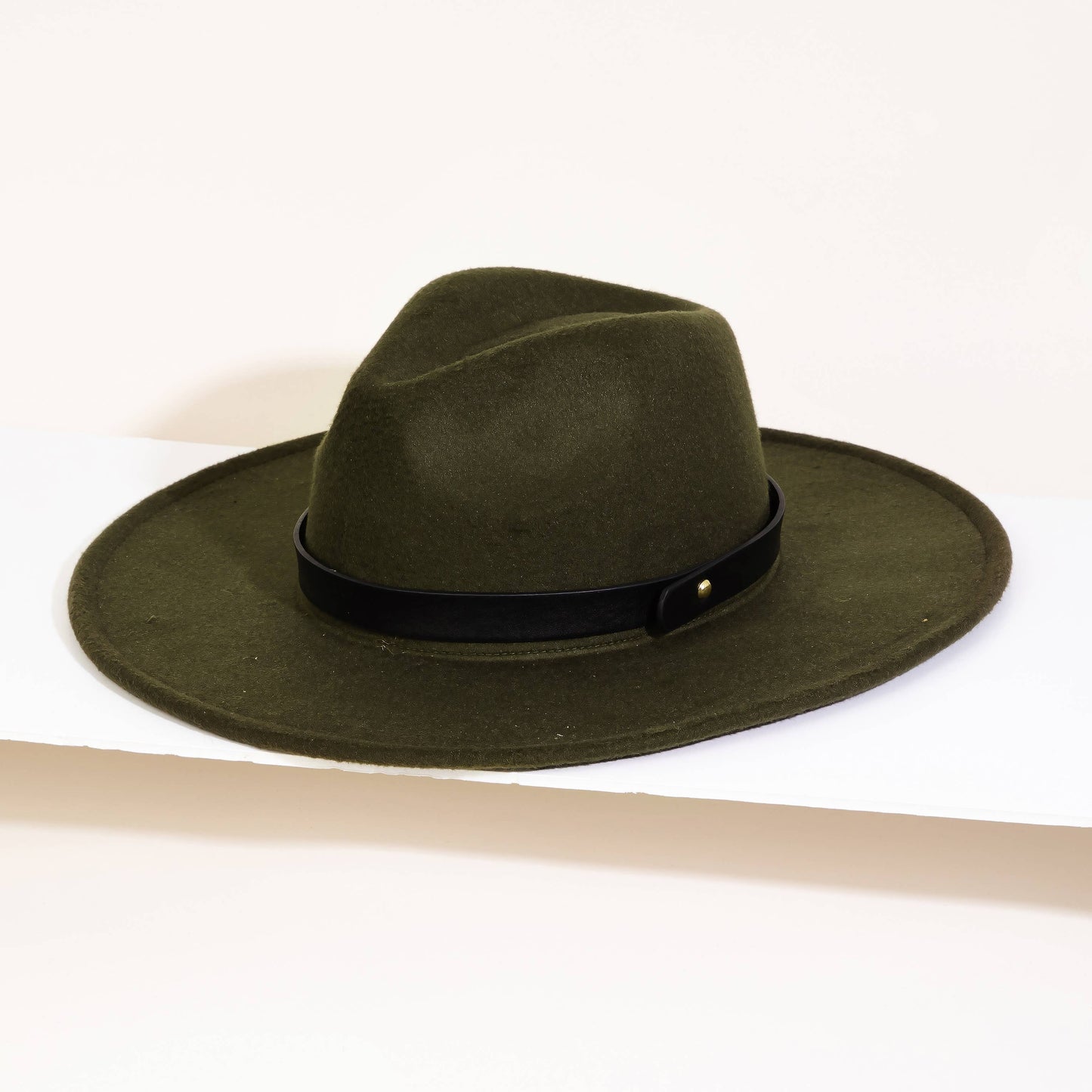 Leather Strap Fedora Hat