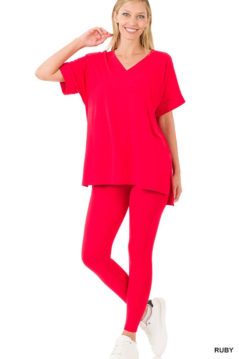 Cozy Girl V-Neck Loungewear Set