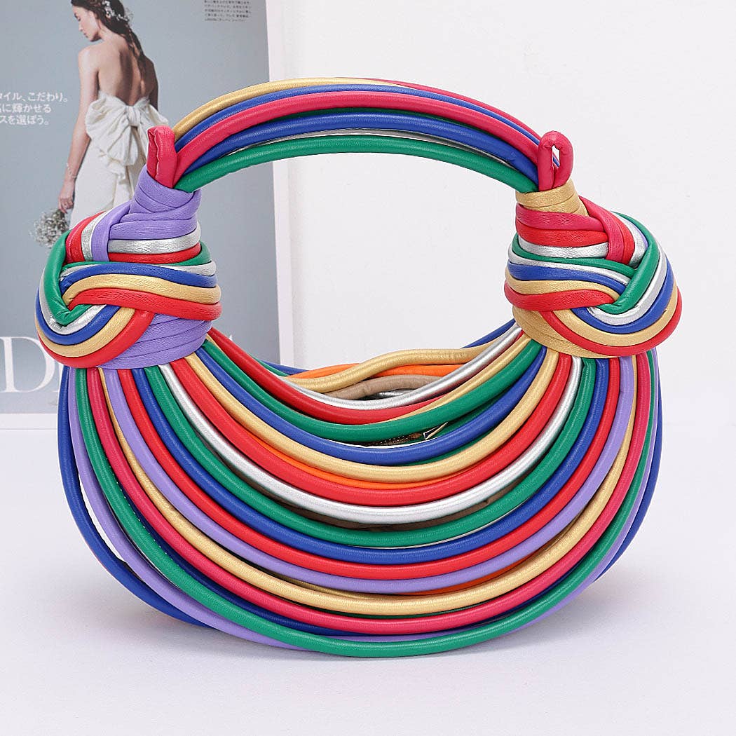 Faux Leather Rope Hobo Bag