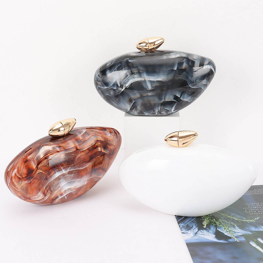 Marble Acrylic Clutch Bags