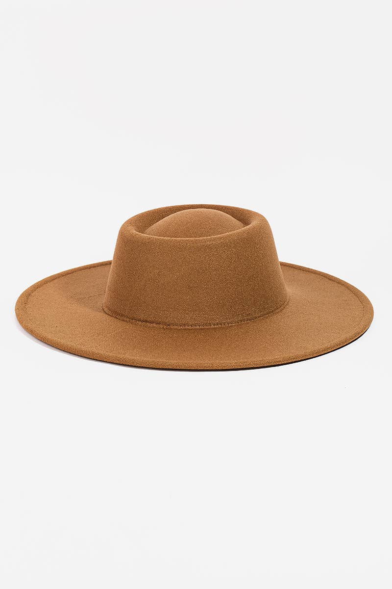 Flat Brim Pork Pie Fashion Hat