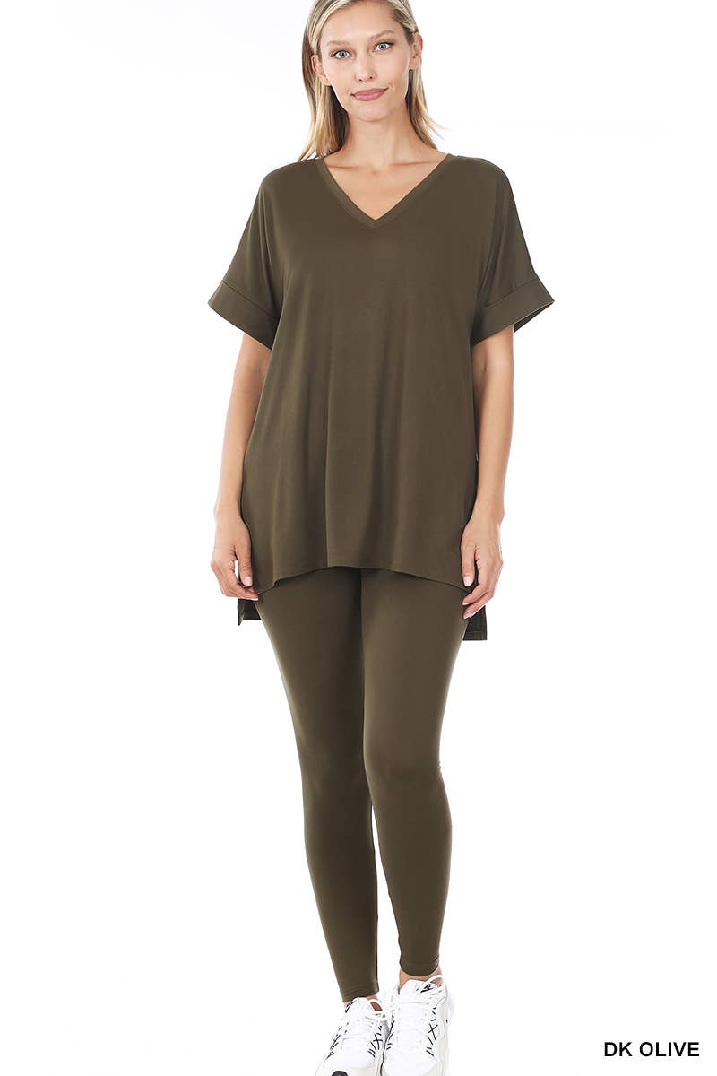 Cozy Girl V-Neck Loungewear Set