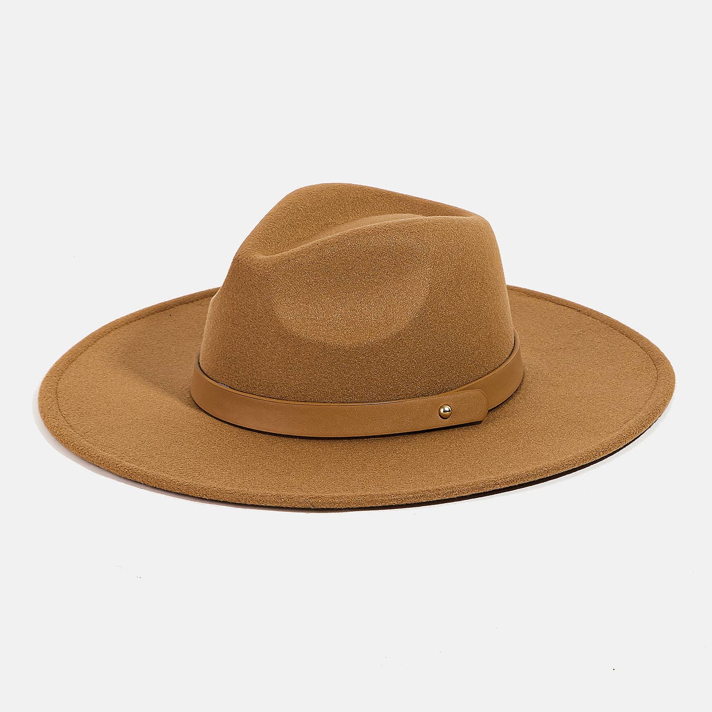 Leather Strap Fedora Hat
