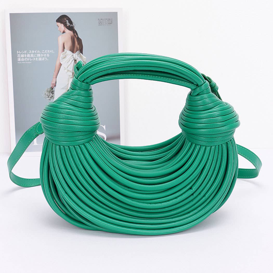 Faux Leather Rope Hobo Bag