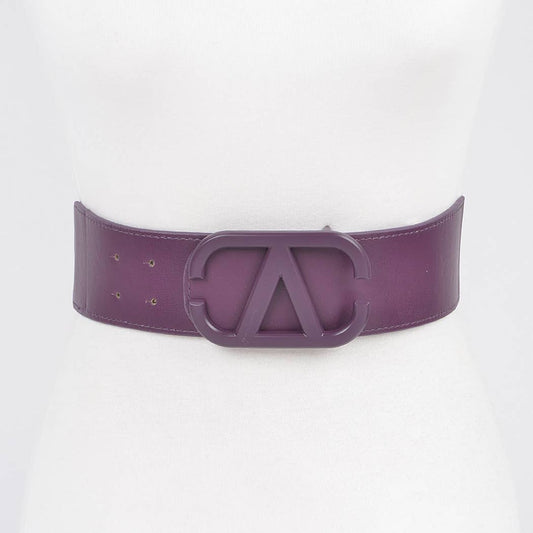 Color Metal V Buckle Elastic Belt