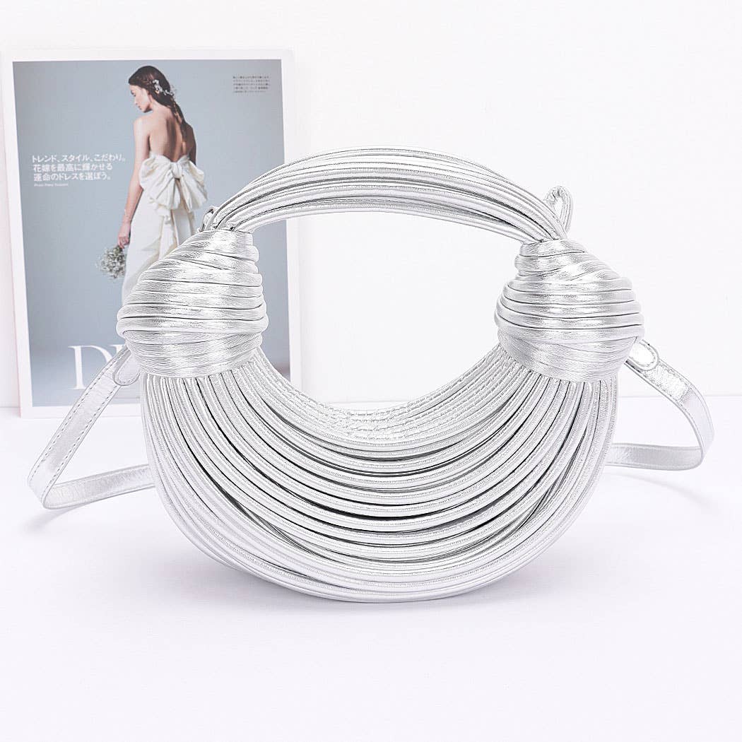 Faux Leather Rope Hobo Bag