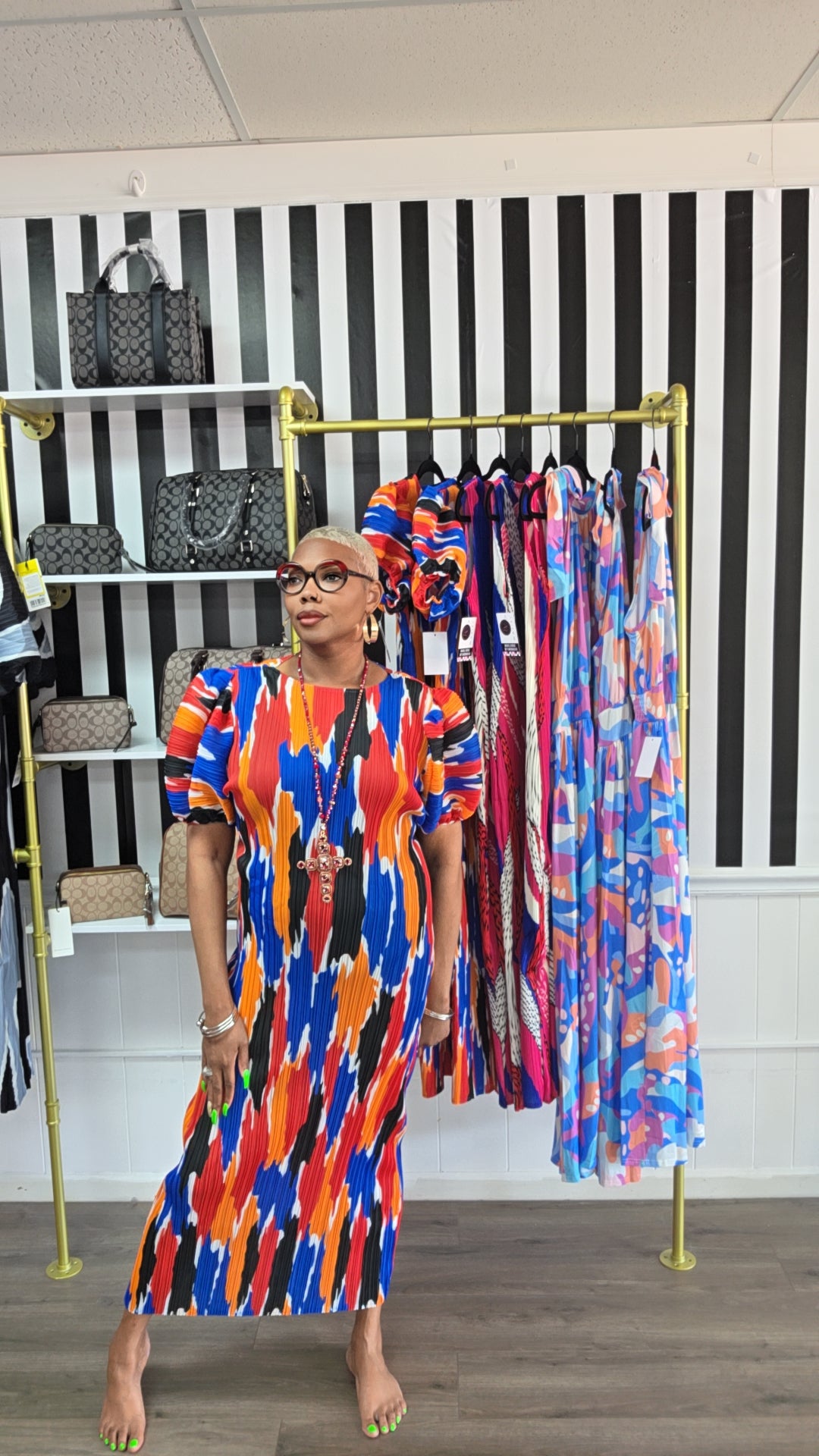 The Pop Out Midi Dress