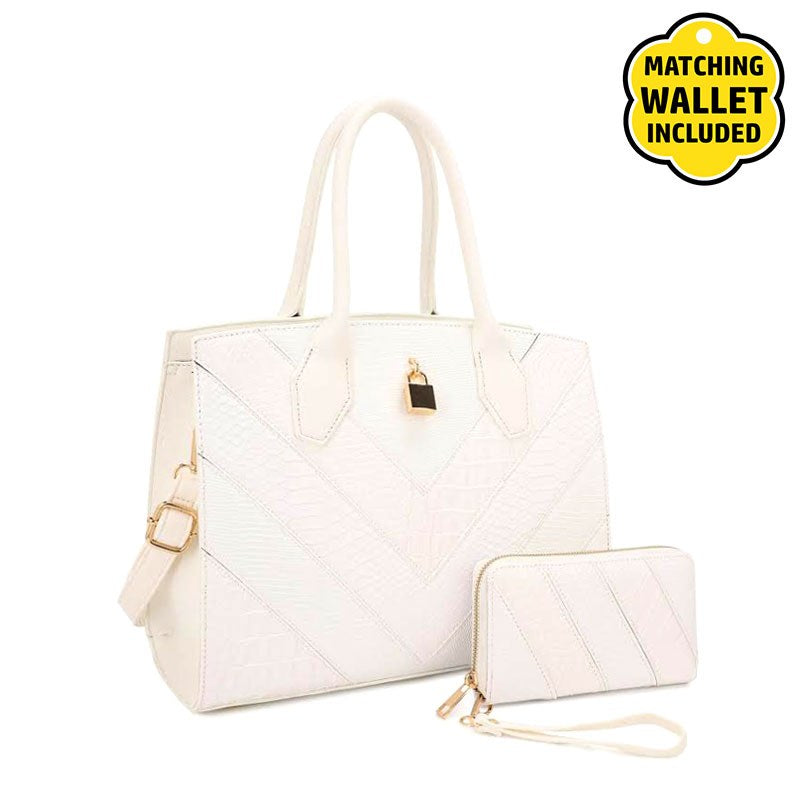 The Luxe Statement Satchel | Matching Wallet Included