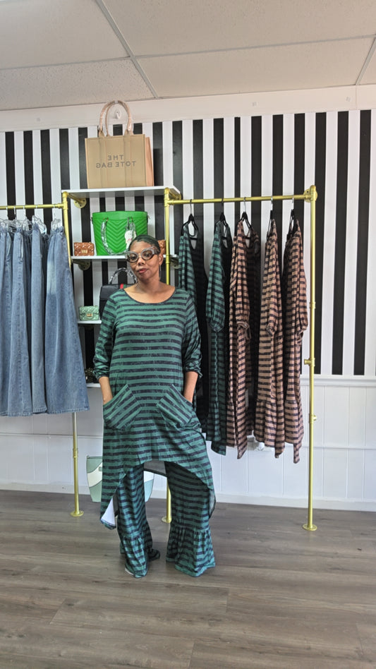 Comfy Stripe Pants Set