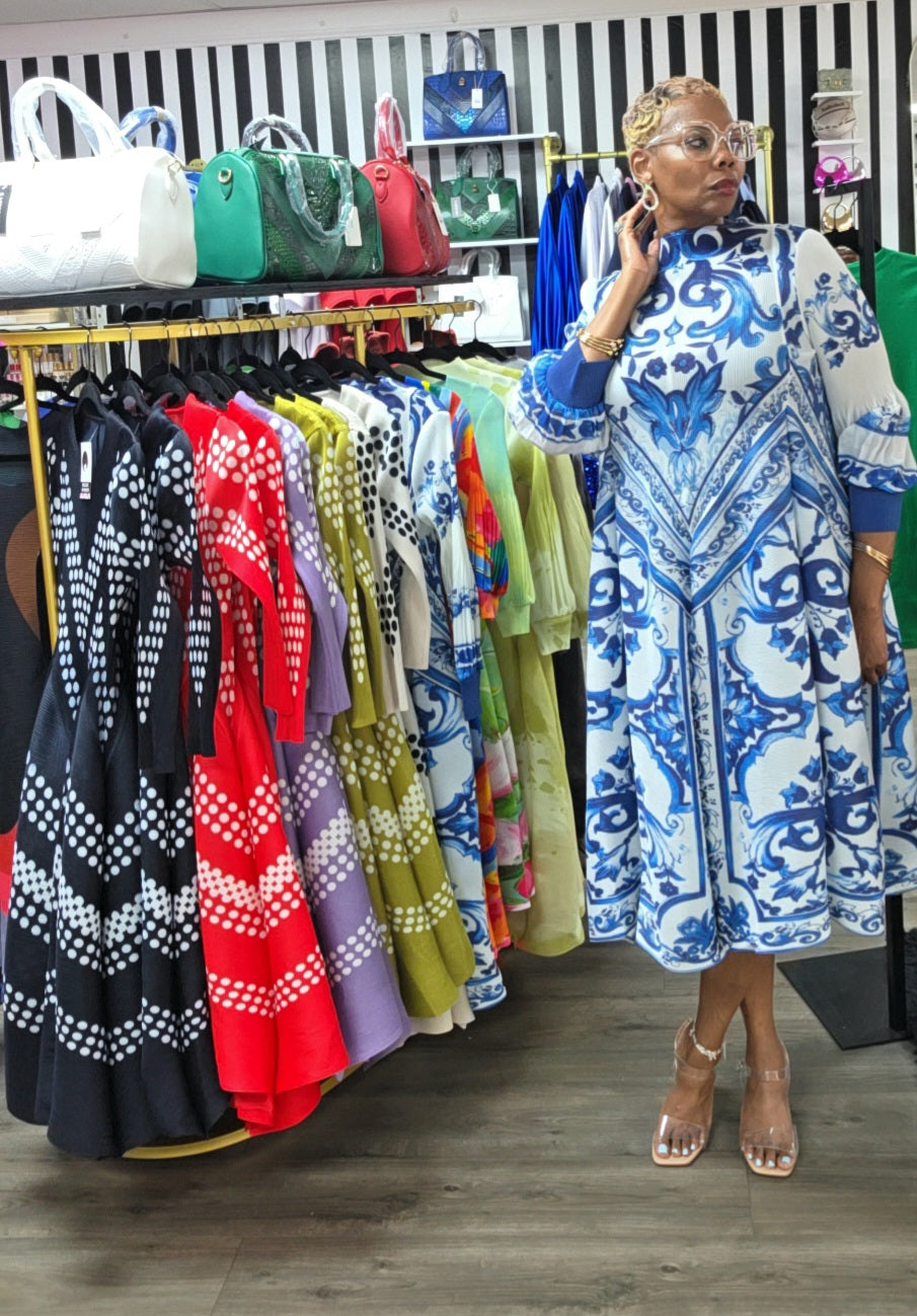 Royal Grace Bouncy Midi Dress