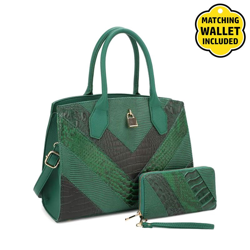 The Luxe Statement Satchel | Matching Wallet Included