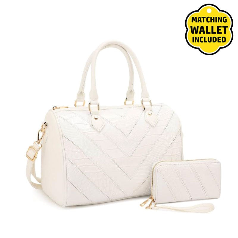 The Signature Luxe Satchel | Matching Wallet Included