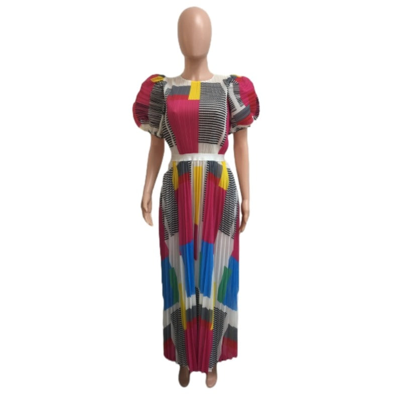 COLOR ME CONFIDENT PLEATED MAXI DRESS