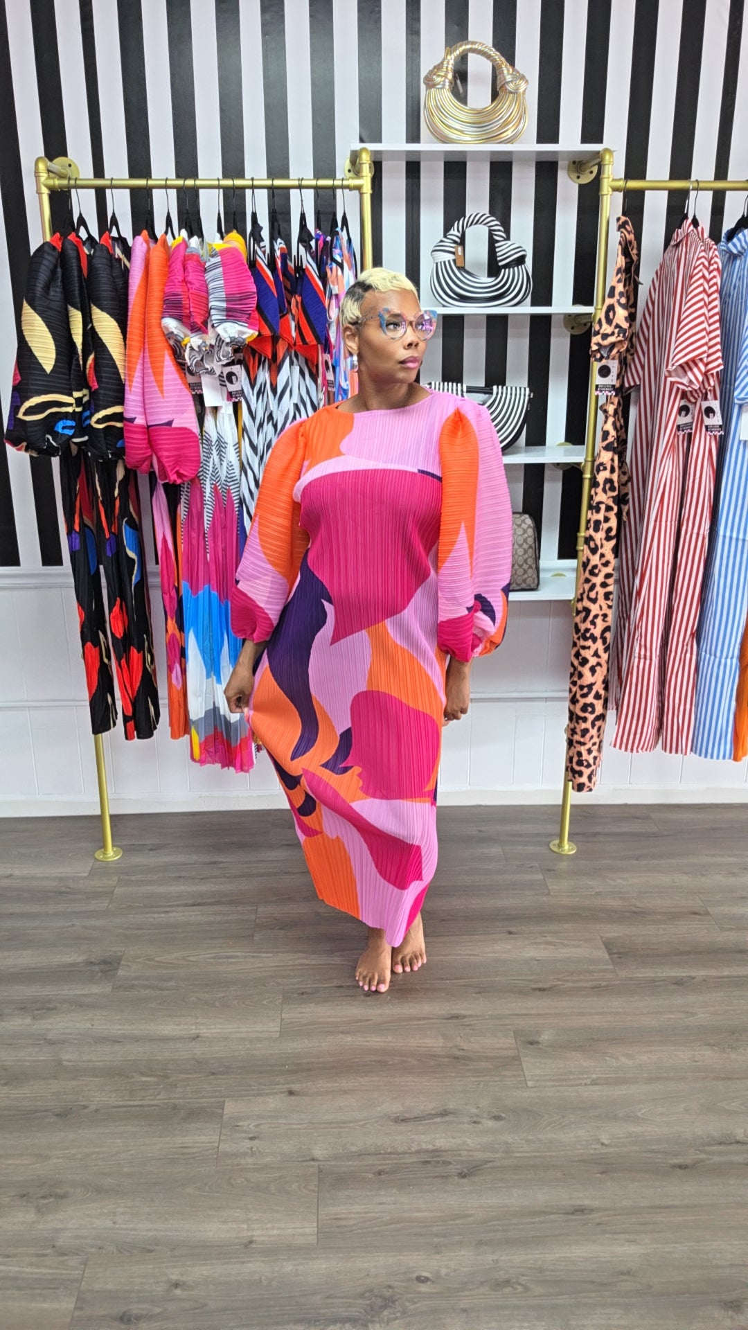 COLOR POP MIDI DRESS