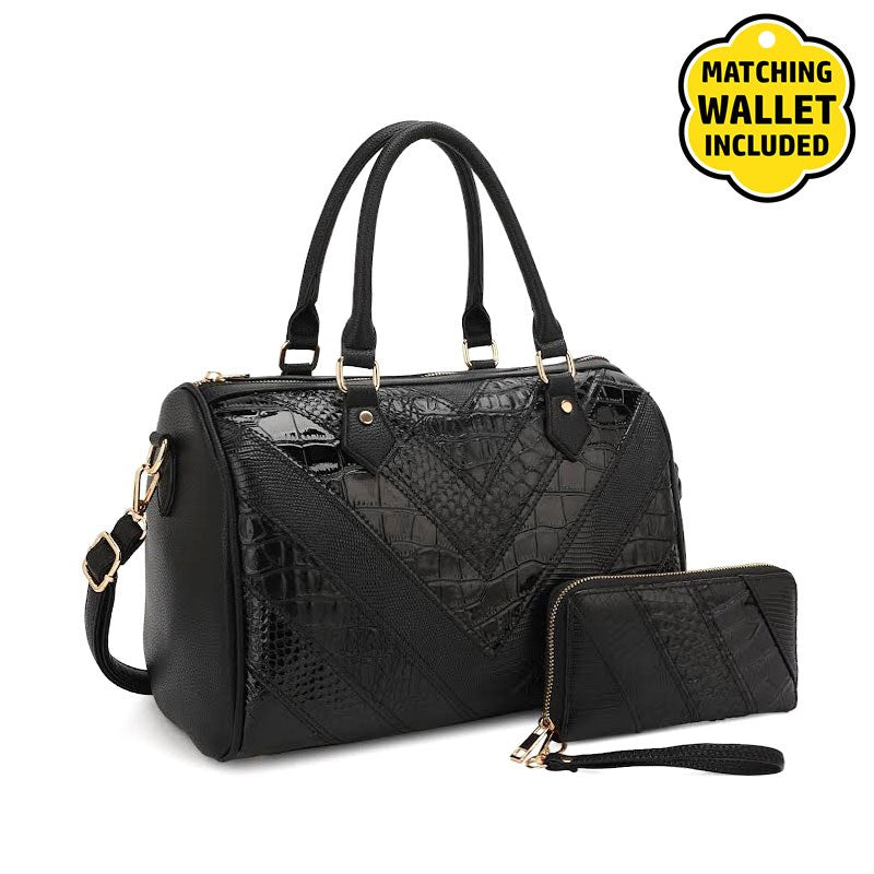 The Signature Luxe Satchel | Matching Wallet Included