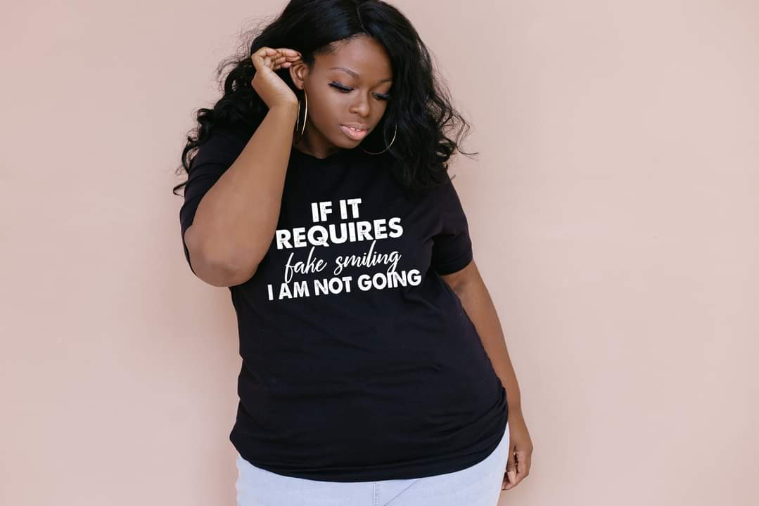 Fake Smiling Statement Tee