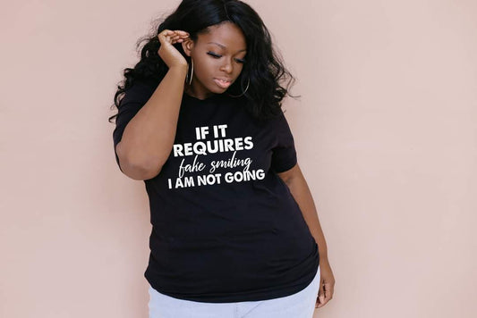 Fake Smiling Statement Tee